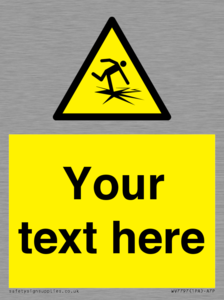 Custom warning thin ice